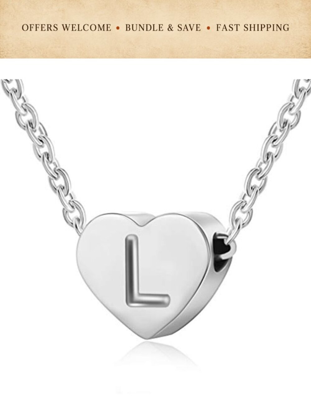 14k Gold Filled Initial Heart Necklace Dainty Minimalist